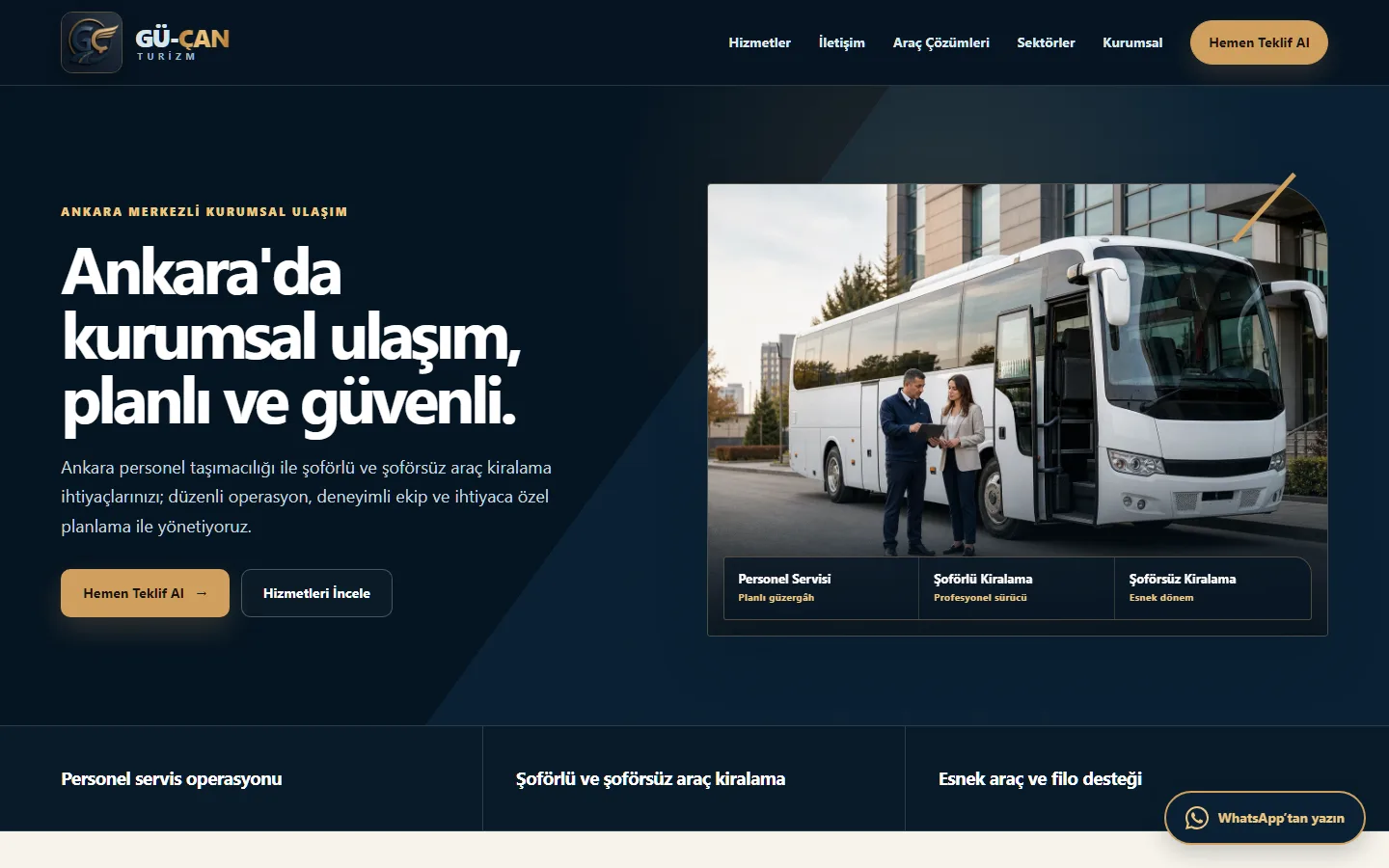 Gü-Çan Turizm homepage